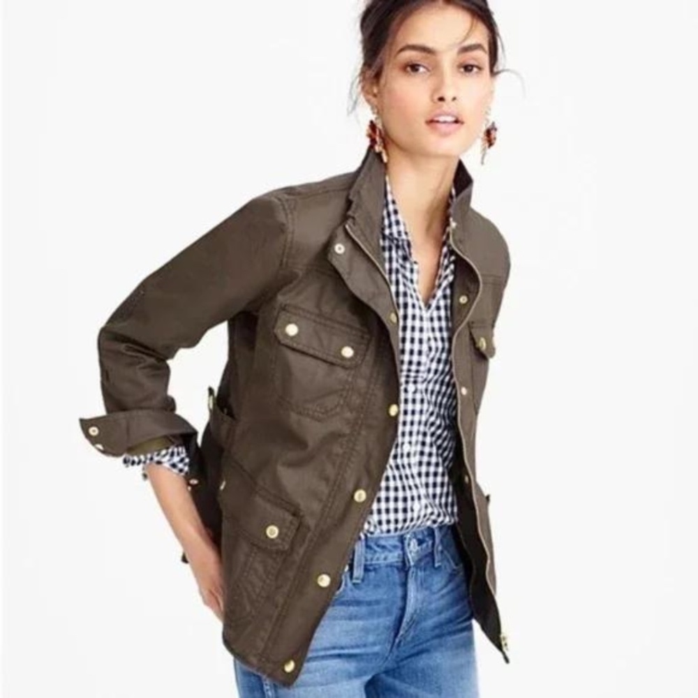 J. Crew Field Jacket Green Moss Size Small
